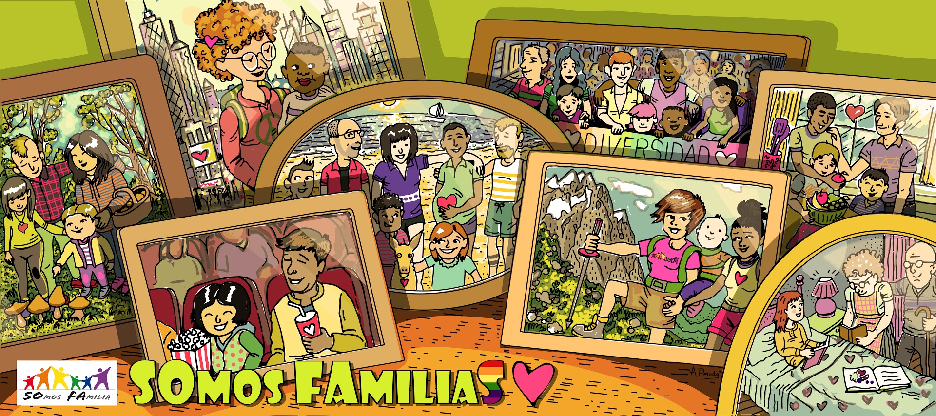 póster diversidad familiar